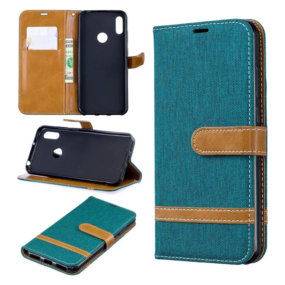 König Design Hülle Handy Schutz für Huawei Y6 (2019) Case Cover Tasche Wallet Etui Handyhülle (Huawei Y6 (2019))