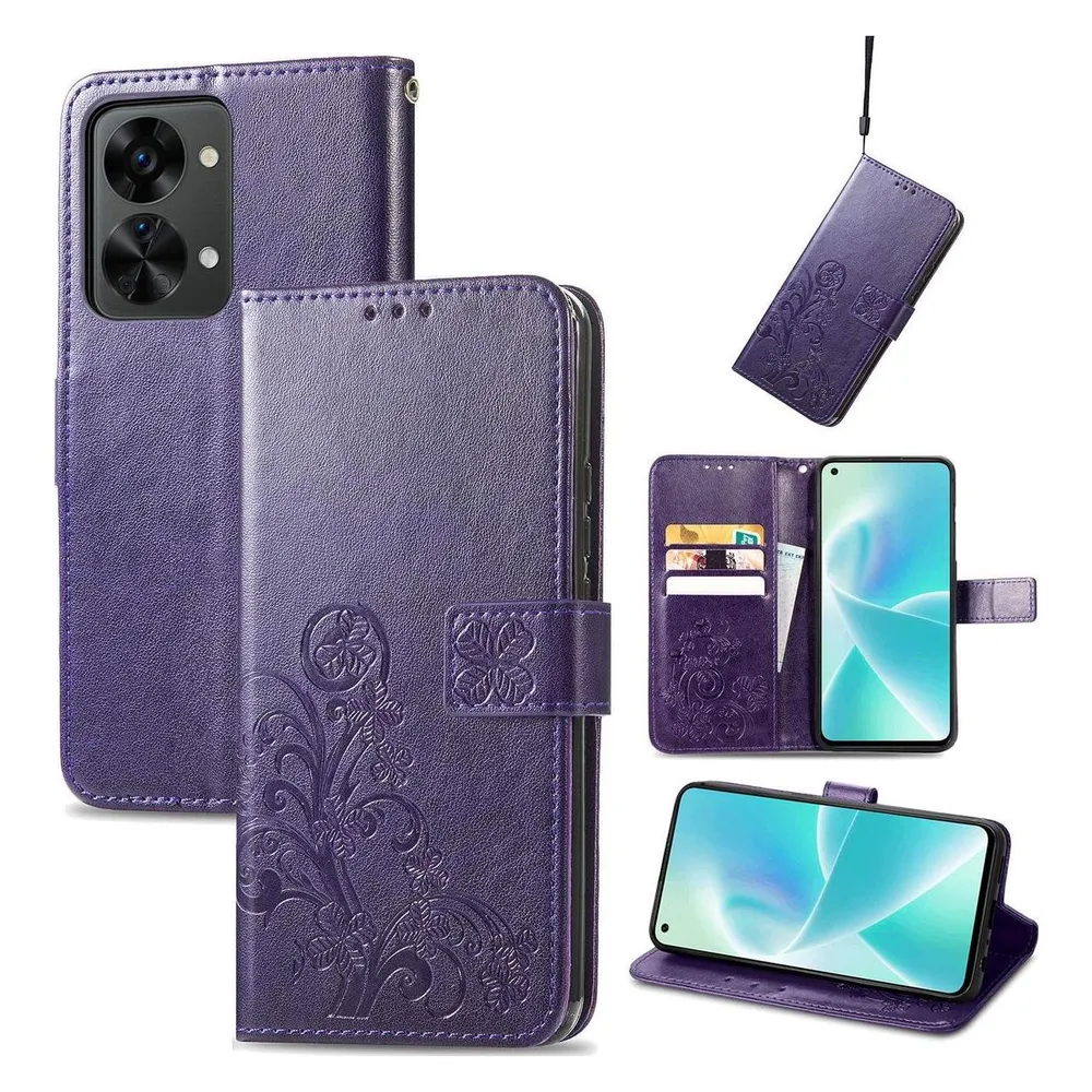 König Design Hülle Handy Schutz für OnePlus Nord 2T Case Cover Bumper Kartenfach Etuis Tasche (OnePlus Nord 2T)