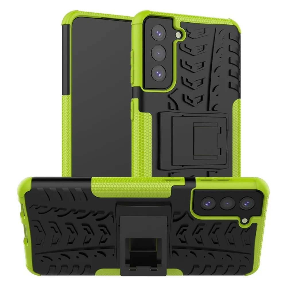 König Design Hülle Handy Schutz für Samsung Galaxy S21 Plus Case Cover Tasche Etuis Grün Neu (Samsung Galaxy S21+)