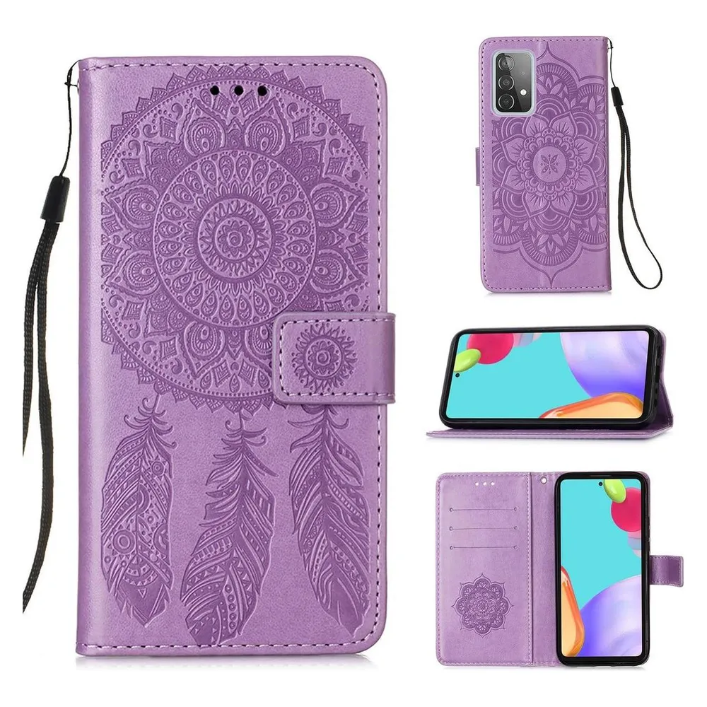 König Design Hülle Handy Schutz für Samsung Galaxy A52 4G 5G A52s Case Cover Tasche Violett (Samsung Galaxy A52, Samsung Galaxy A52s 5G)