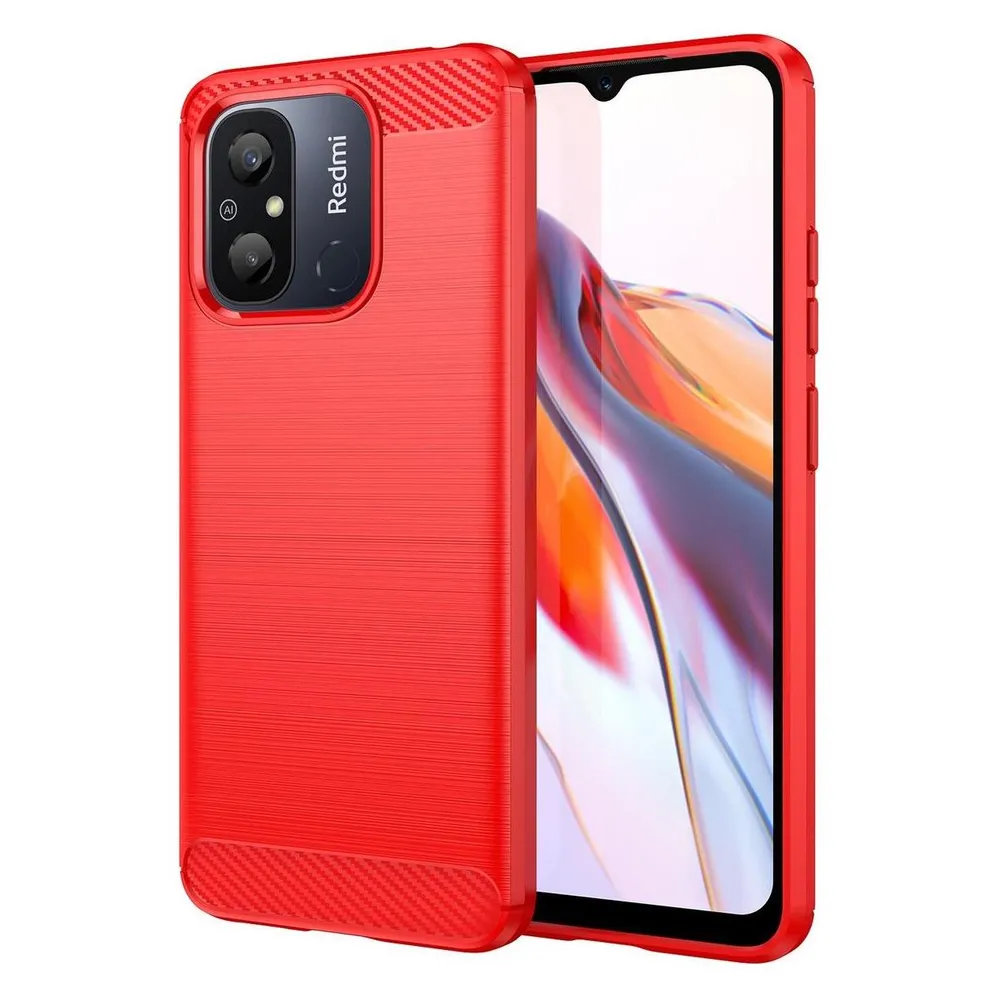 König Design Hülle Handy Schutz für Xiaomi Redmi 12C Case Cover Etuis Bumper Carbon Schale (Xiaomi Redmi 12C)
