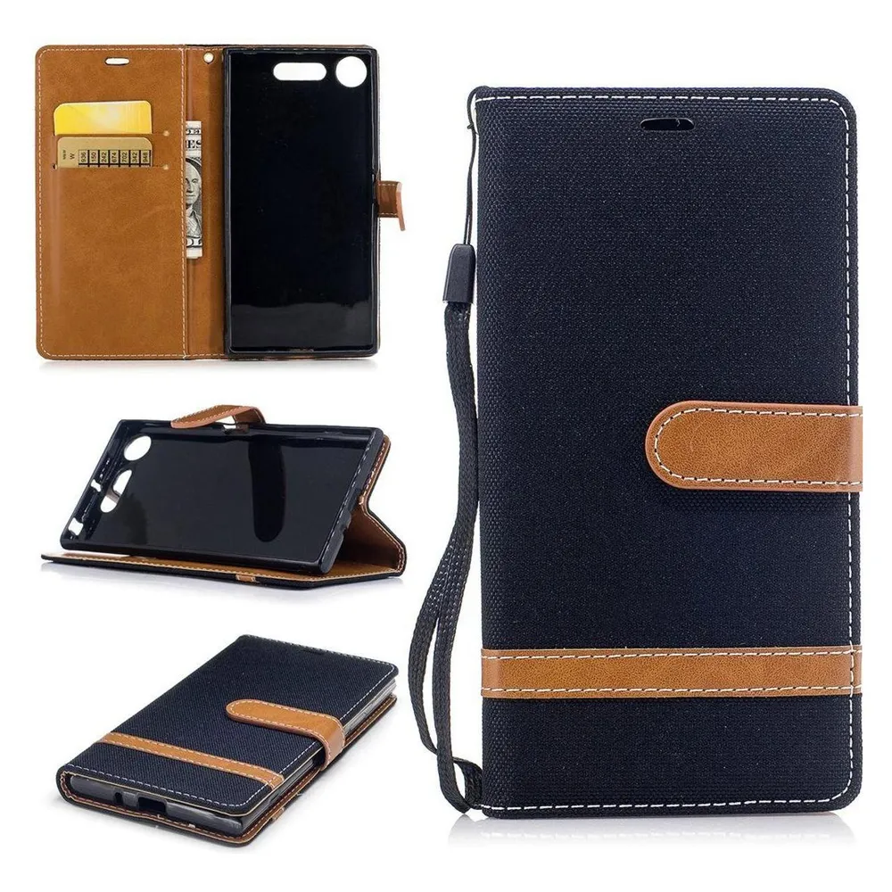 König Design Hülle Handy Schutz für Sony Xperia XZ1 Case Cover Tasche Wallet Etui Handyhülle (Sony Xperia XZ1)