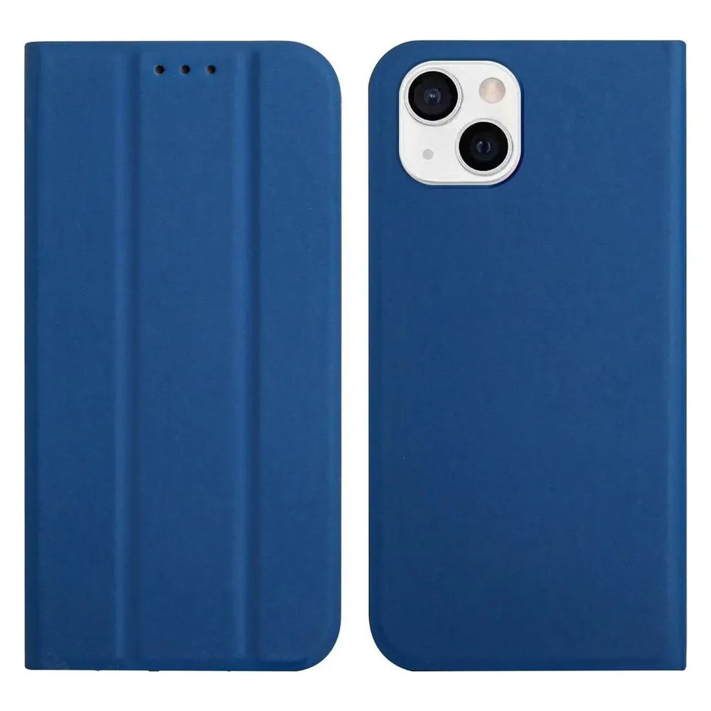König Design Hülle Handy Schutz für Apple iPhone 13 Case Flip Cover Tasche Etuis Bumper Blau (Apple iPhone 13)