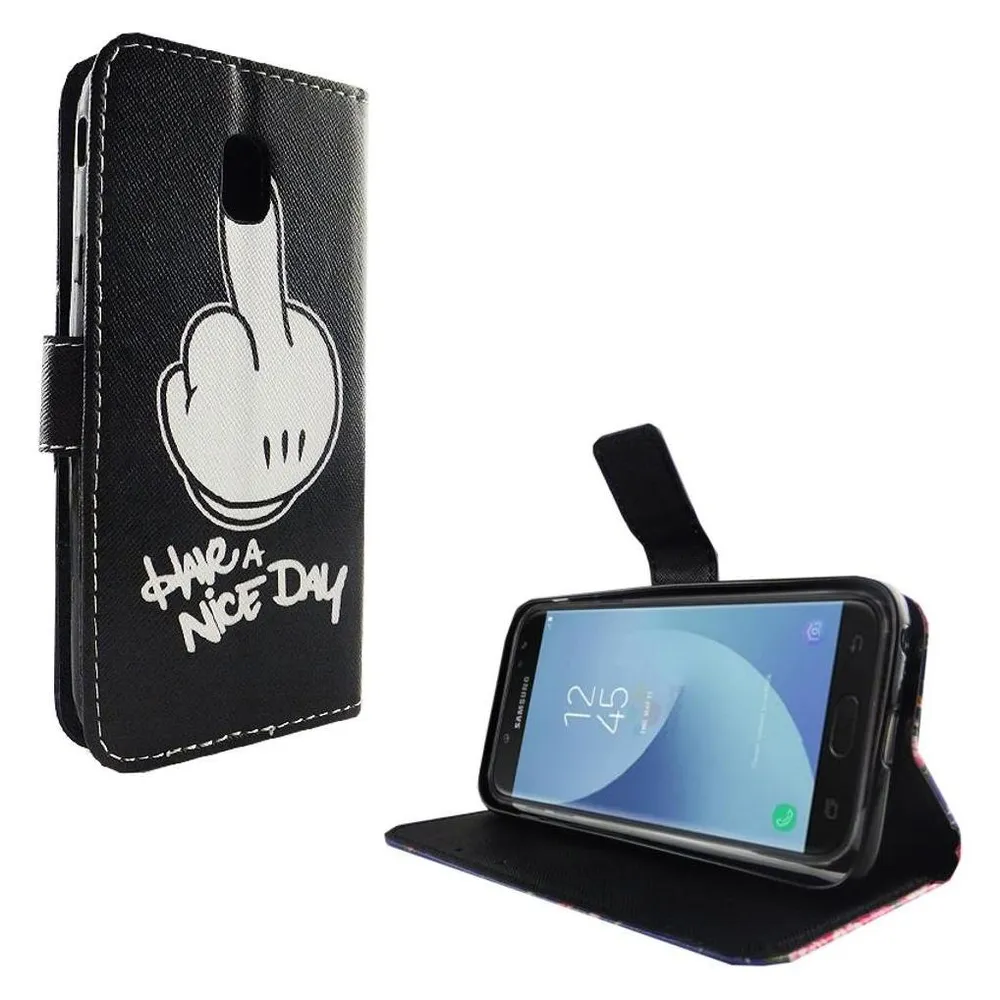 König Design Hülle Handy Schutz für Samsung Galaxy J3 (2017) Case Cover Tasche Wallet Etui (Samsung Galaxy J3 (2017))