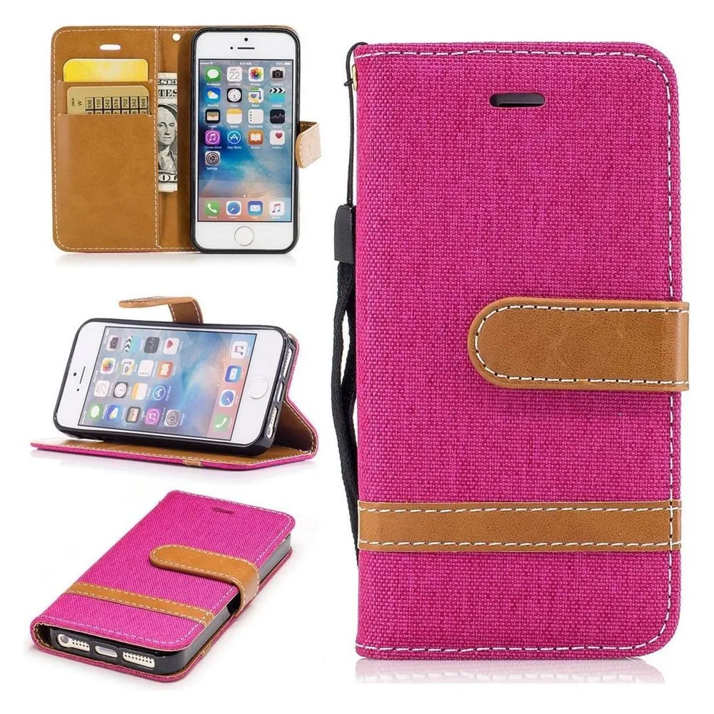 König Design Hülle Handy Schutz für Apple iPhone 5 / 5s / SE Case Cover Tasche Wallet Etui (Apple iPhone 5, Apple iPhone 5s, Apple iPhone SE)