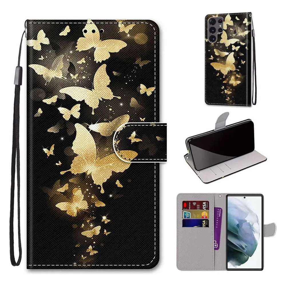 König Design Hülle Handy Schutz für Samsung Galaxy S22 Ultra 5G Case Flip Cover Tasche Etuis (Samsung Galaxy S22 Ultra 5G)