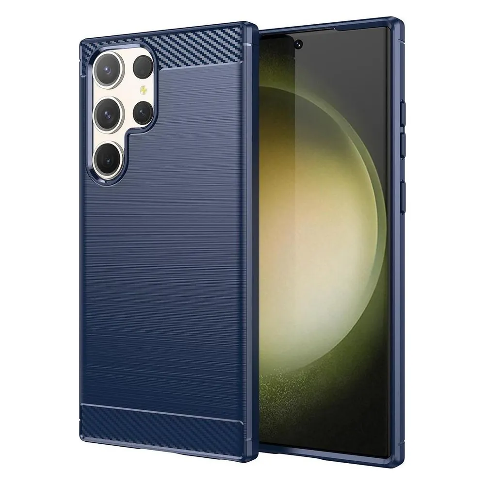 König Design Hülle Handy Schutz für Samsung Galaxy S23 Plus Ultra Case Cover Carbon Optik Neu (Samsung Galaxy S23 Ultra)