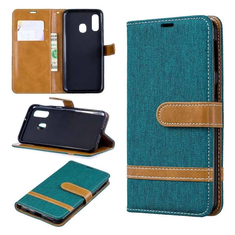 König Design Hülle Handy Schutz für Samsung Galaxy A40 Case Cover Tasche Wallet Etui Bumper (Samsung Galaxy A40)