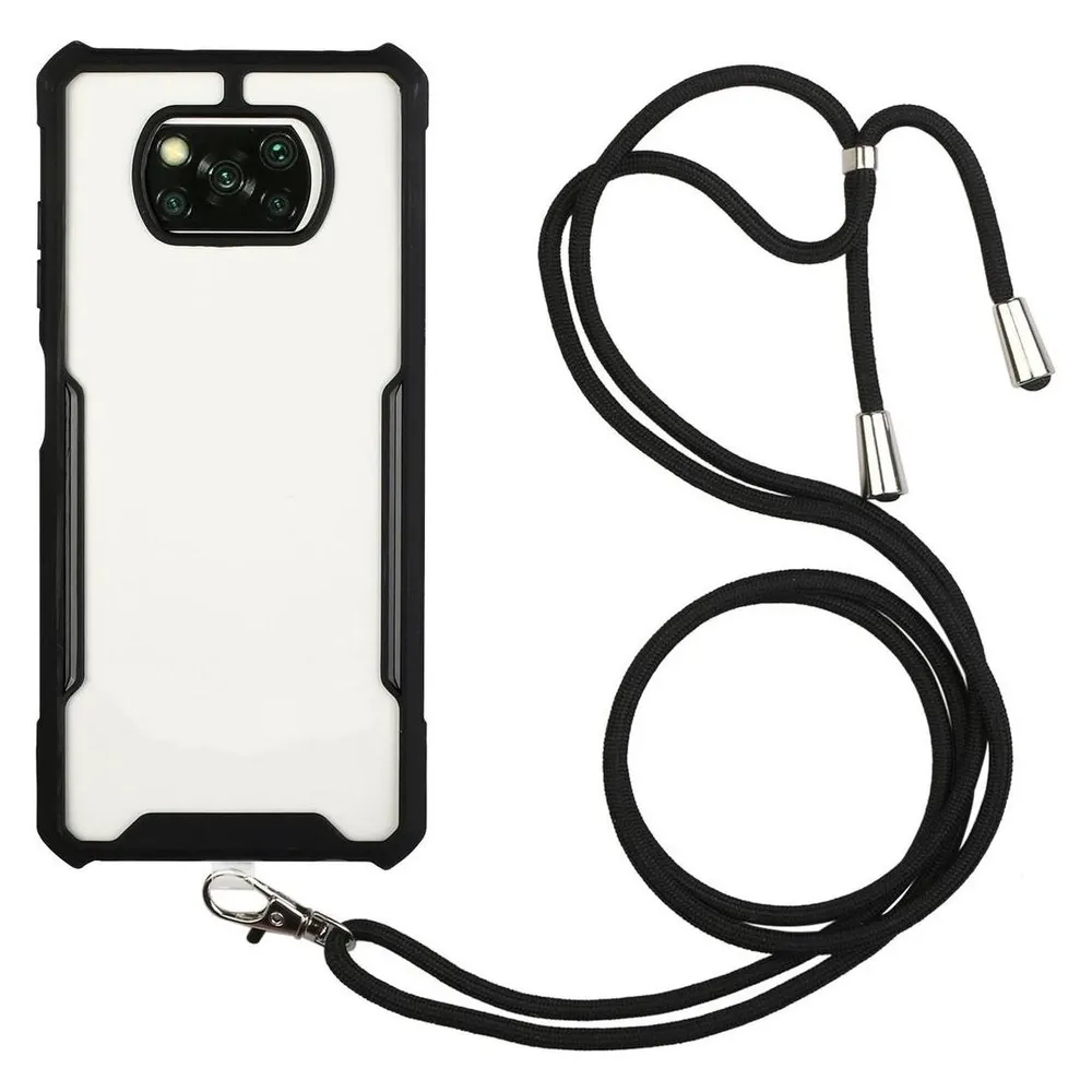 König Design Hülle Handy Schutz für Xiaomi Poco X3 Case Cover Tasche Etuis Bumper Schwarz Neu