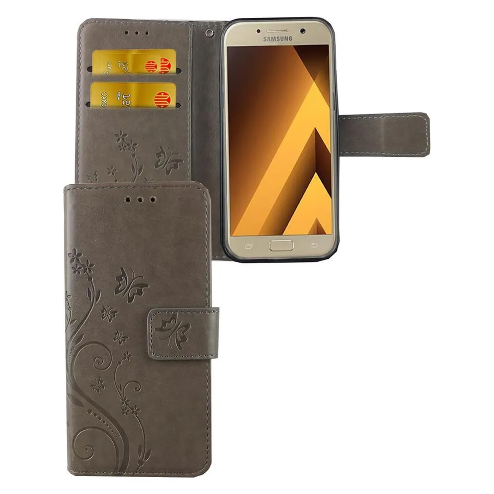 König Design Hülle Handy Schutz für Samsung Galaxy A3 (2017) Case Cover Tasche Wallet Etui (Samsung Galaxy A3 (2017))