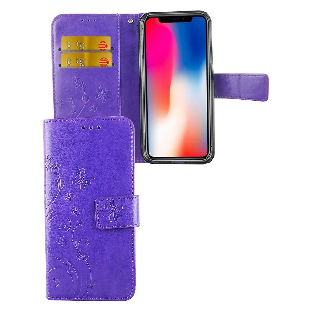 König Design Hülle Handy Schutz für Apple iPhone X Case Cover Tasche Wallet Etui Handyhülle (Apple iPhone X)