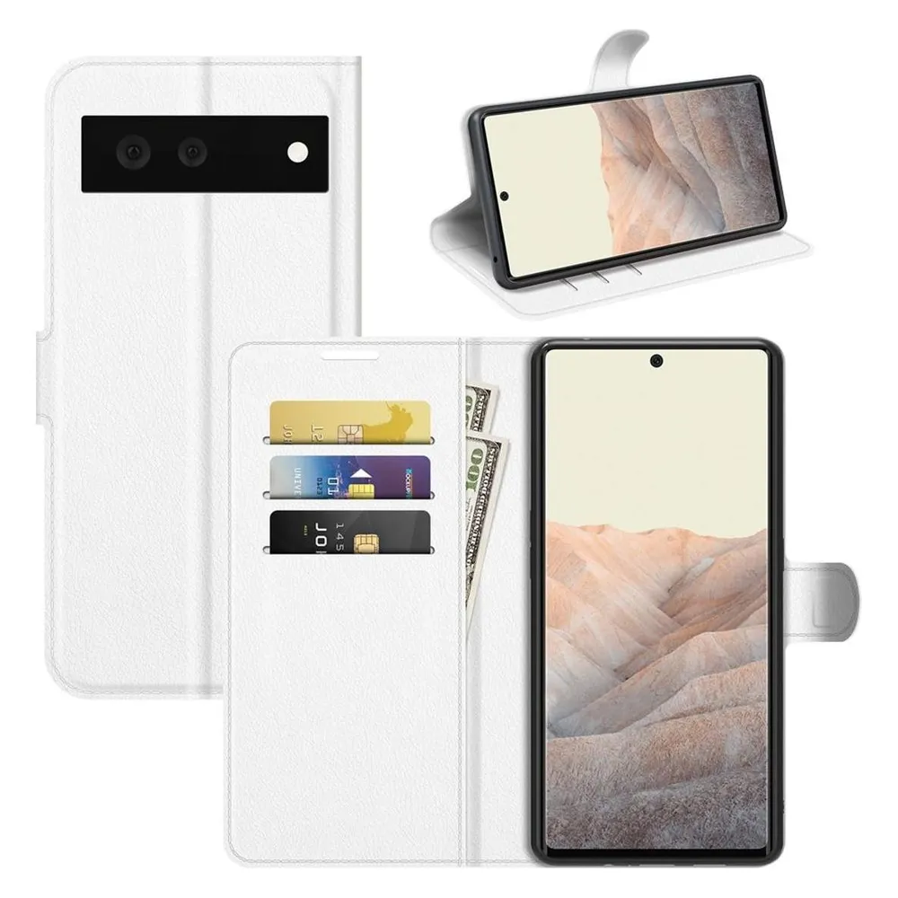 König Design Hülle Handy Schutz für Google Pixel 6 Case Flip Cover Tasche Etuis Bumper Neu (Google Pixel 6)