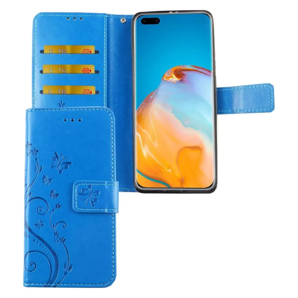 König Design Hülle Handy Schutz für Huawei P40 Pro Case Cover Tasche Wallet Etui Handyhülle (Huawei P40 Pro)
