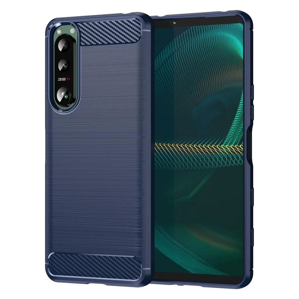 König Design Hülle Handy Schutz für Xiaomi Sony Samsung Case Cover Bumper Carbon Optik Etuis (Sony Xperia 5 III)