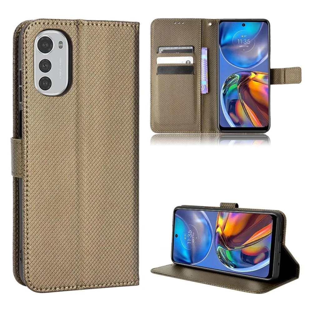 König Design Hülle Handy Schutz für Motorola Moto E32 Case Cover Tasche Etui Wallet Bumper (Motorola Moto E32)