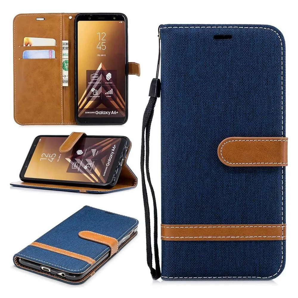 König Design Hülle Handy Schutz für Samsung Galaxy A6 Plus (2018) Case Cover Tasche Wallet (Samsung Galaxy A6 (2018))