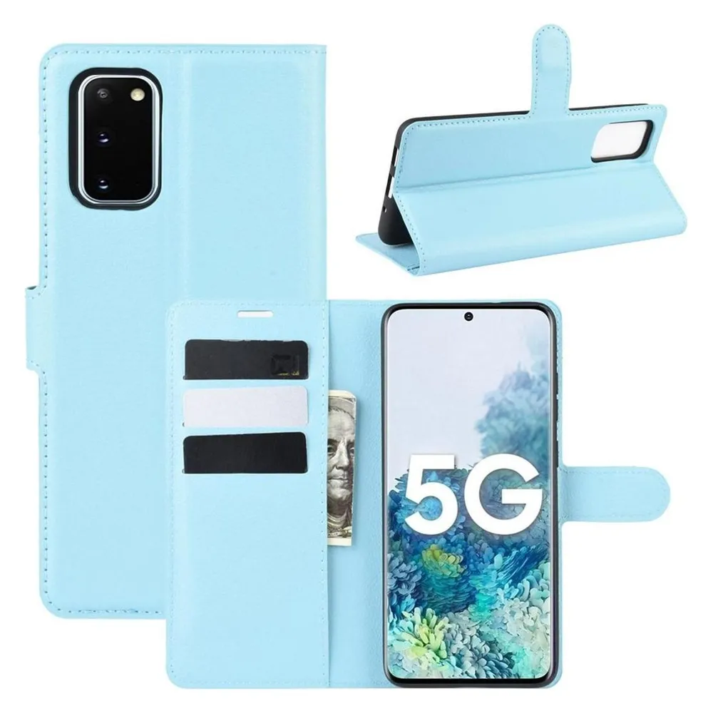 König Design Hülle Handy Schutz für Samsung Galaxy S20 FE Case Cover Tasche Etui Bumper Blau
