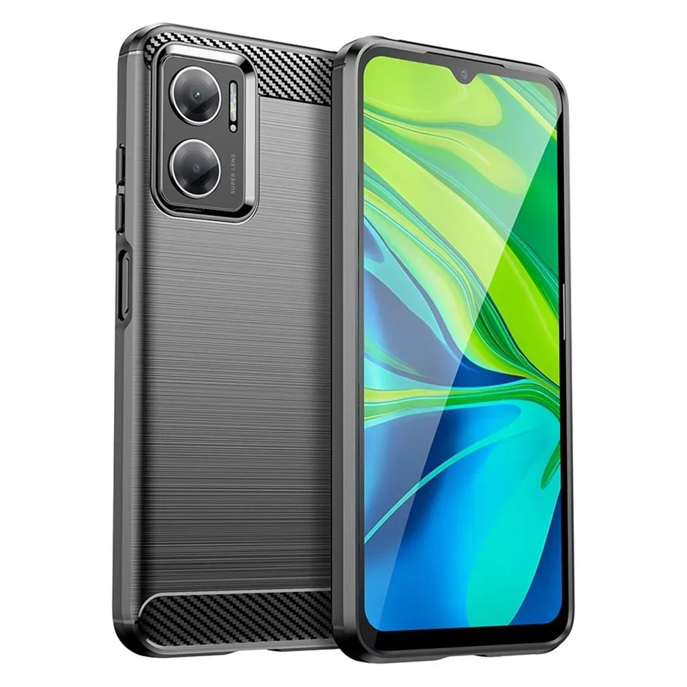 König Design Hülle Handy Schutz für Xiaomi Sony Samsung Case Cover Bumper Carbon Optik Etuis (Xiaomi Redmi 10 Prime+ 5G)