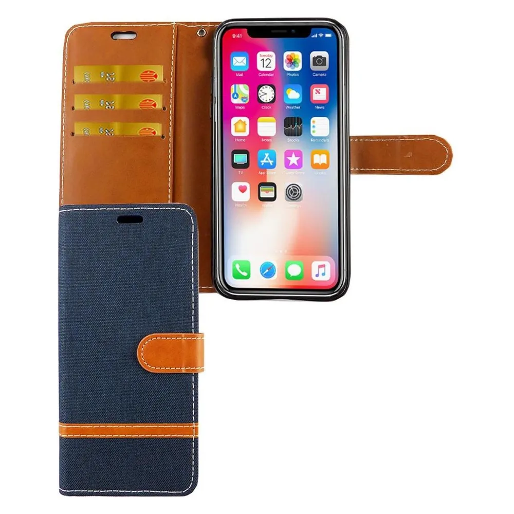 König Design Hülle Handy Schutz für Apple iPhone XS Case Cover Tasche Wallet Etui Handyhülle (Apple iPhone XS)