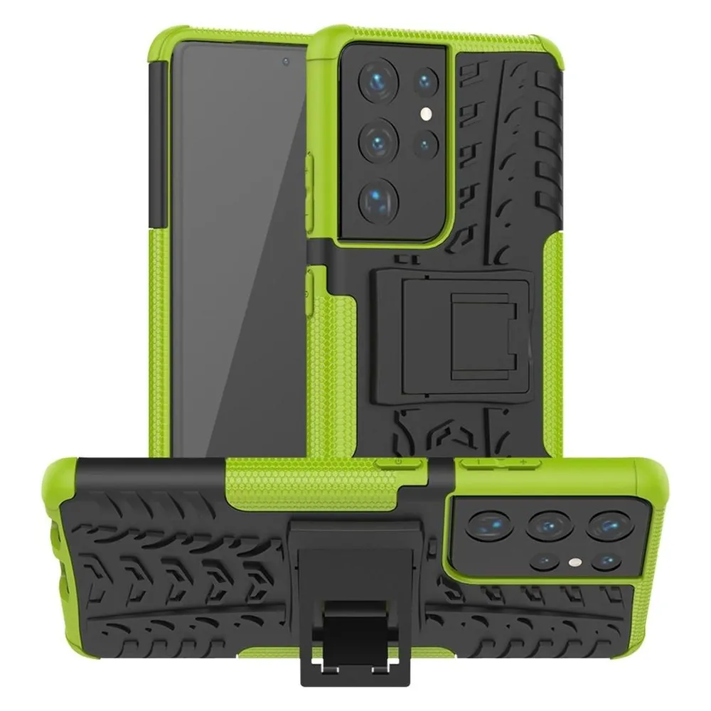 König Design Hülle Handy Schutz für Samsung Galaxy S21 Ultra Case Cover Tasche Etuis Grün Neu (Samsung Galaxy S21 Ultra)