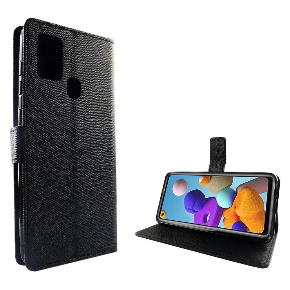 König Design Hülle Handy Schutz für Samsung Galaxy A21s Case Cover Tasche Wallet Etui Bumper (Samsung Galaxy A21s)