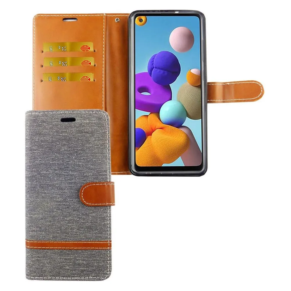 König Design Hülle Handy Schutz für Samsung Galaxy A21s Case Cover Tasche Wallet Etui Bumper (Samsung Galaxy A21s)