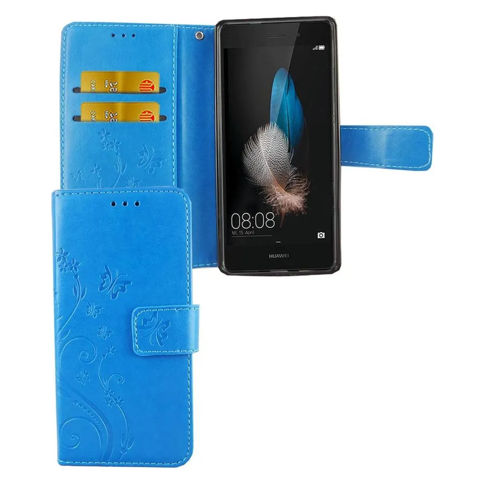König Design Hülle Handy Schutz für Huawei P8 Lite Case Cover Tasche Wallet Etui Handyhülle (Huawei P8 Lite)