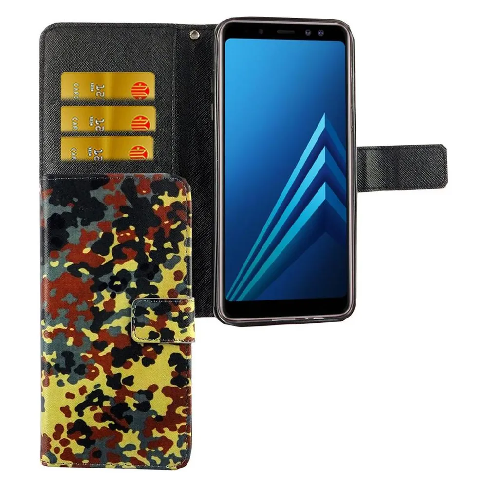 König Design Hülle Handy Schutz für Samsung Galaxy A6 (2018) Case Cover Tasche Wallet Etui (Samsung Galaxy A6 (2018))