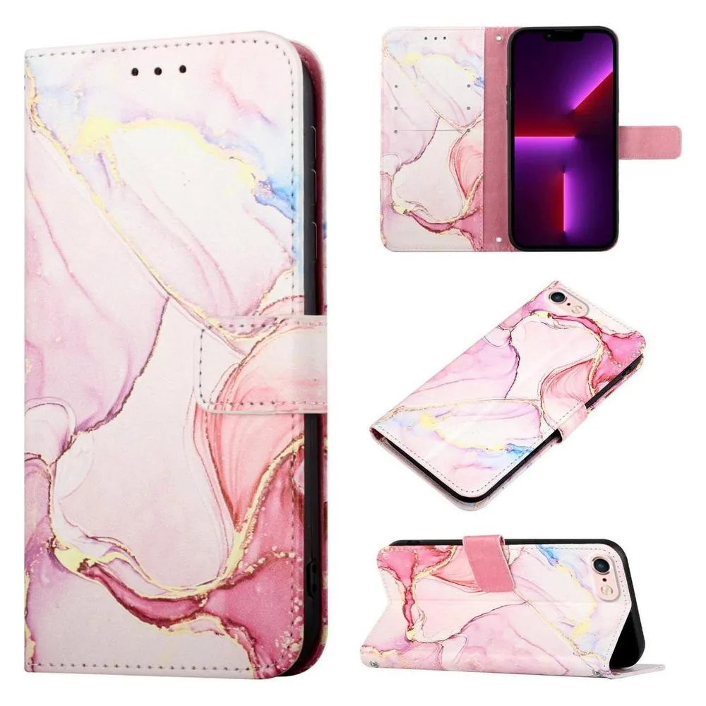 König Design Hülle Handy Schutz für Apple iPhone SE 2022 Case Cover Tasche Wallet 360 Grad (Apple iPhone 7, Apple iPhone 8)