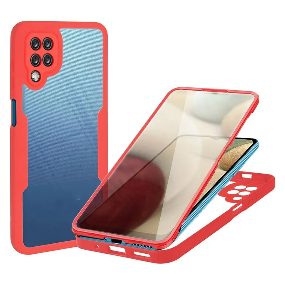 König Design Hülle Handy Schutz für Samsung Galaxy A12 Case Full Cover Tasche Etuis Bumper (Samsung Galaxy A12)