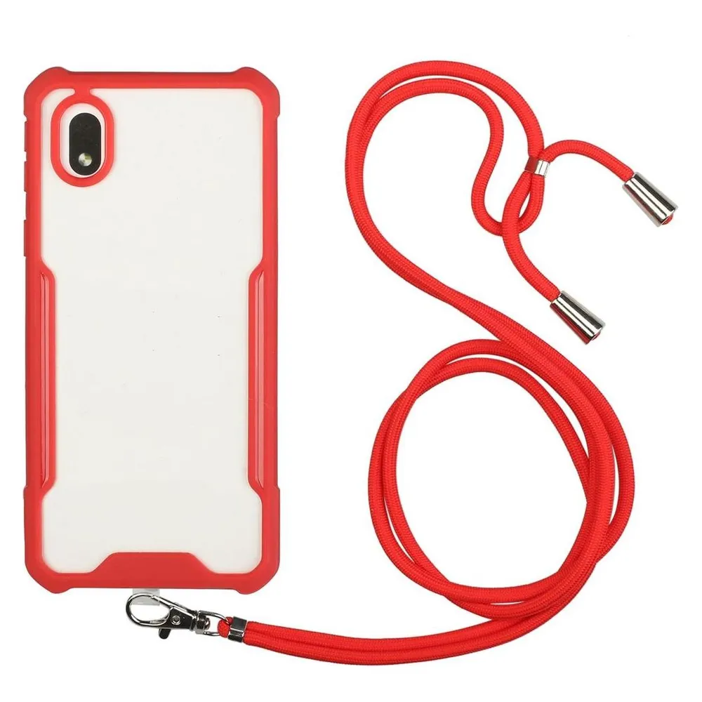 König Design Hülle Handy Schutz für Samsung Galaxy A01 Core Case Cover Tasche Etui Bumper Rot