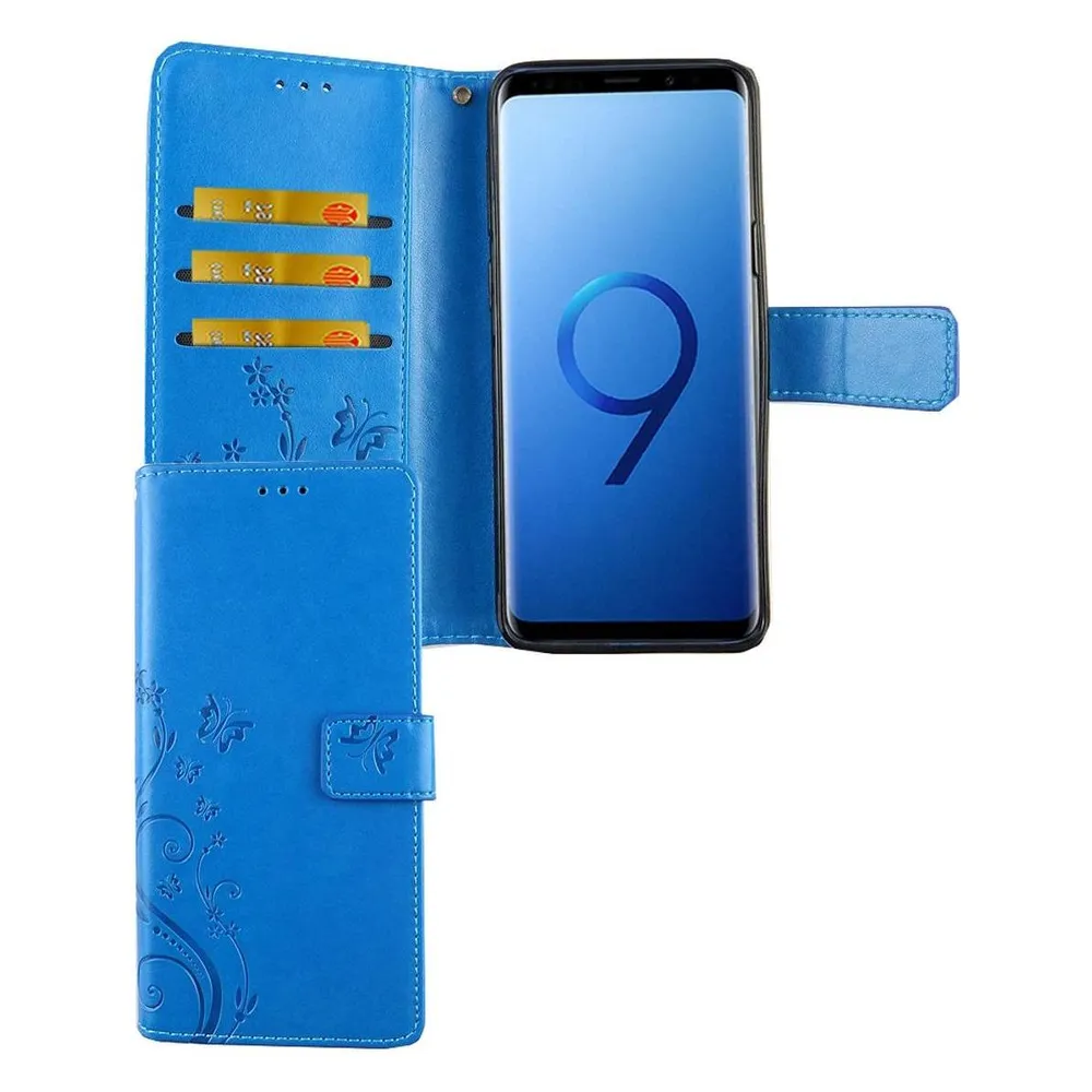 König Design Hülle Handy Schutz für Samsung Galaxy S9 Case Cover Tasche Wallet Etui Bumper (Samsung Galaxy S9)