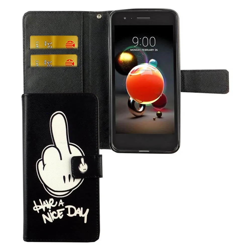 König Design Hülle Handy Schutz für LG K8 (2018) Case Cover Tasche Wallet Etui Handyhülle Neu (LG K8 2018)