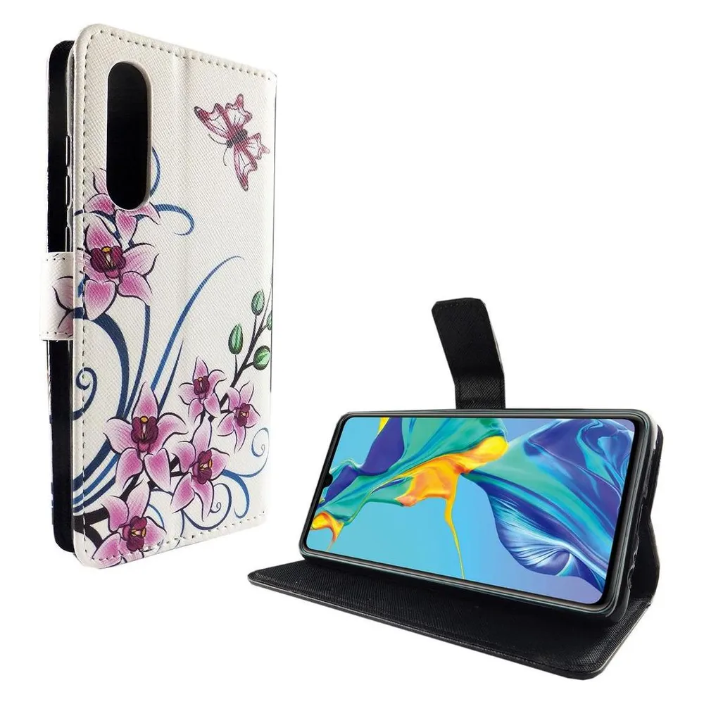 König Design Hülle Handy Schutz für Huawei P30 Case Cover Tasche Wallet Etui Handyhülle Neu (Huawei P30)