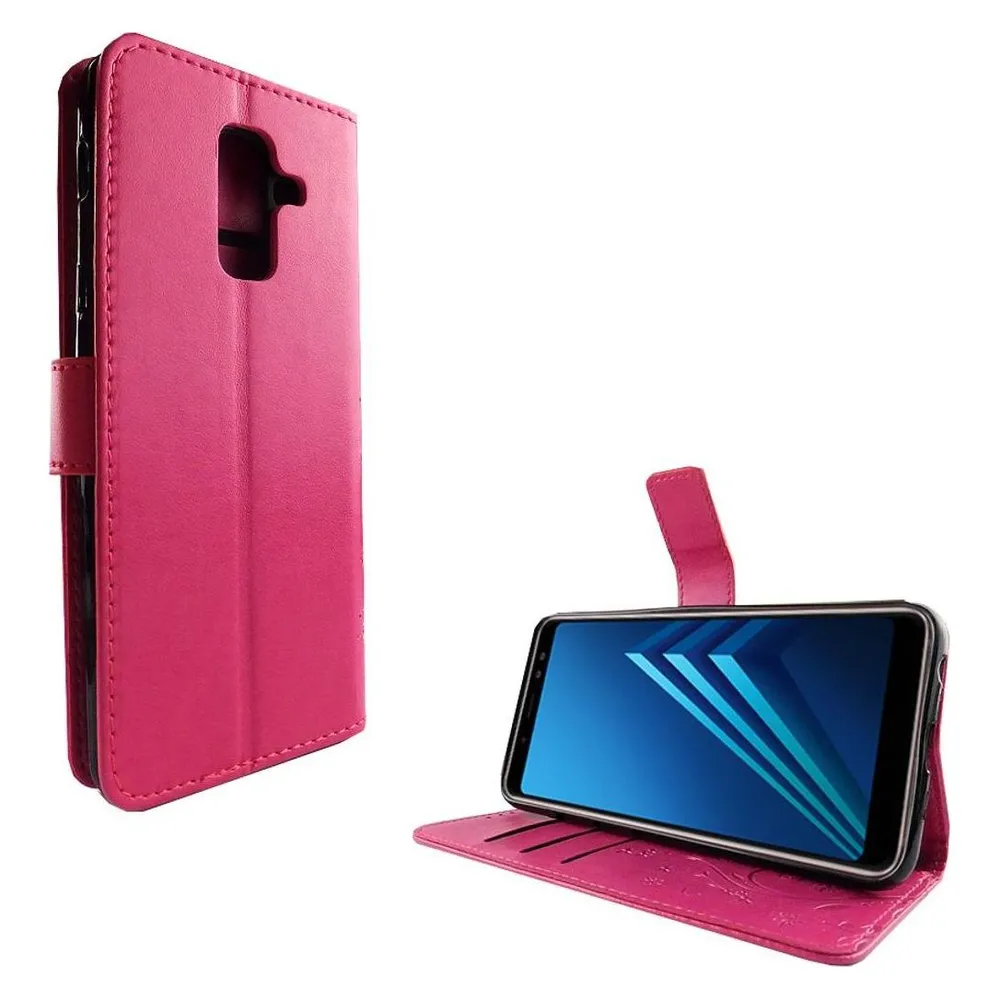 König Design Hülle Handy Schutz für Samsung Galaxy A6 Plus (2018) Case Cover Tasche Wallet (Samsung Galaxy A6 (2018))