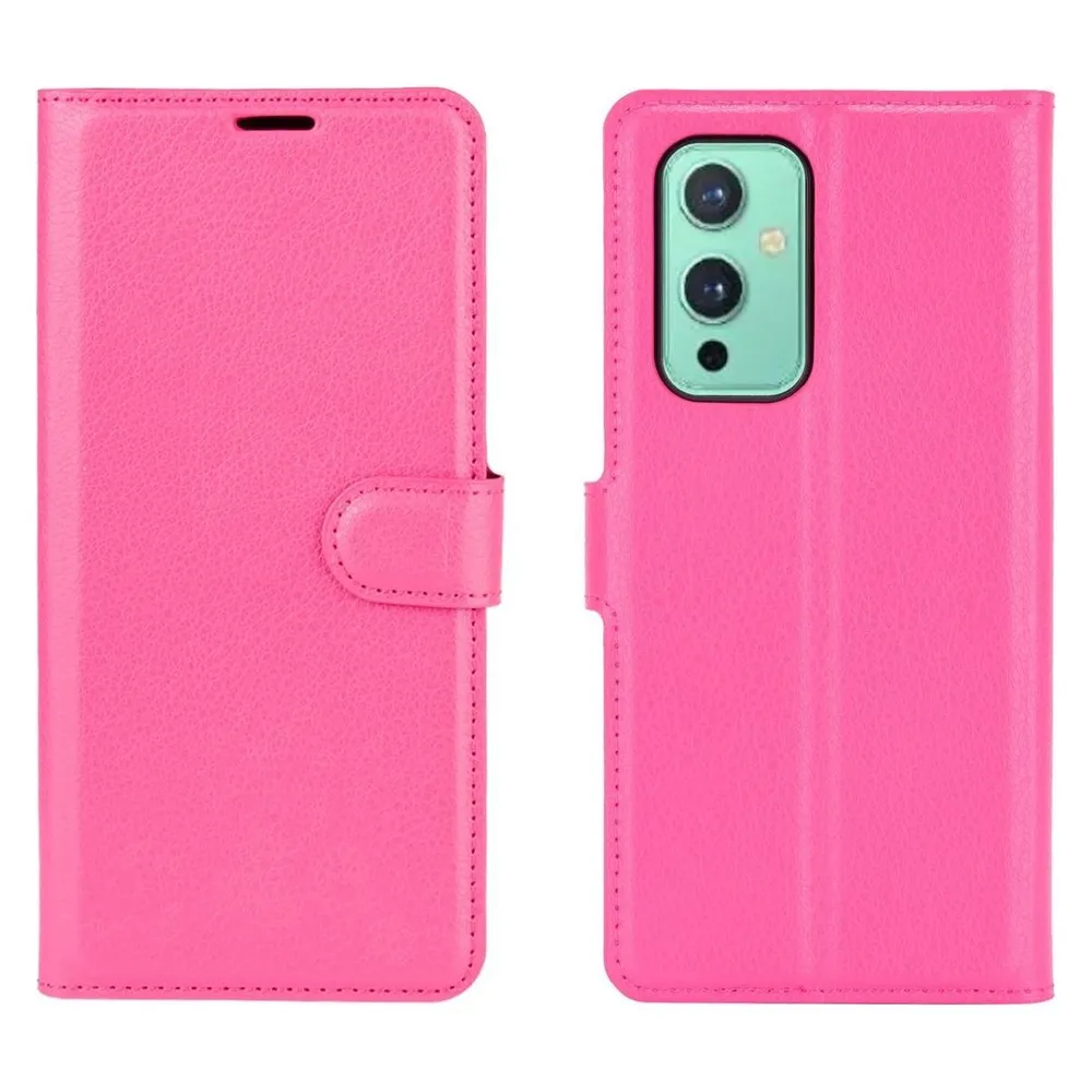 König Design Hülle Handy Schutz für OnePlus 9 Case Flip Cover Tasche Etuis Bumper Rosa Neu (OnePlus 9)