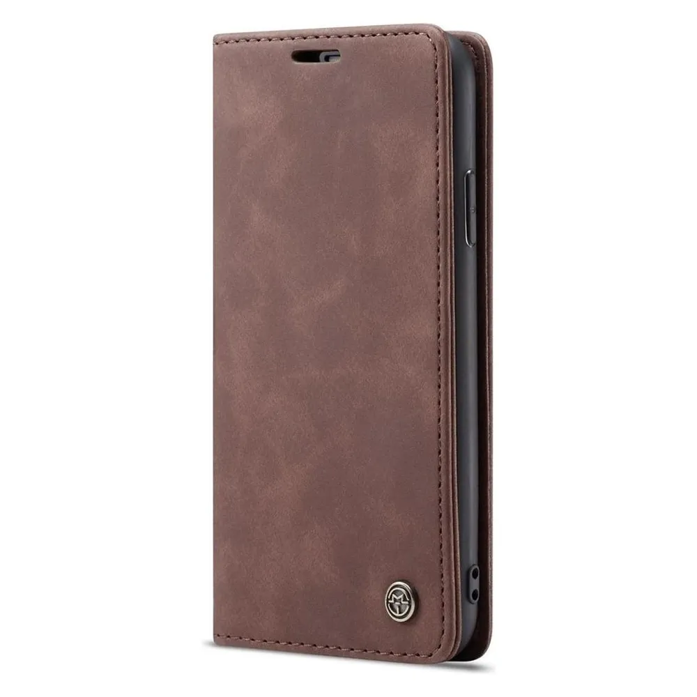 König Design Hülle Handy Schutz für Apple iPhone X Case Flip Cover Tasche Etuis Bumper Braun (Apple iPhone X)