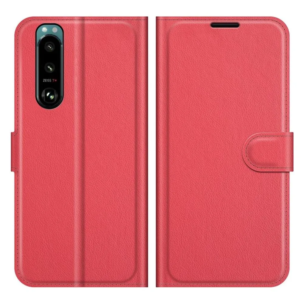 König Design Hülle Handy Schutz für Sony Xperia 5 III Case Flip Cover Tasche Etuis Schwarz (Sony Xperia 5 III)