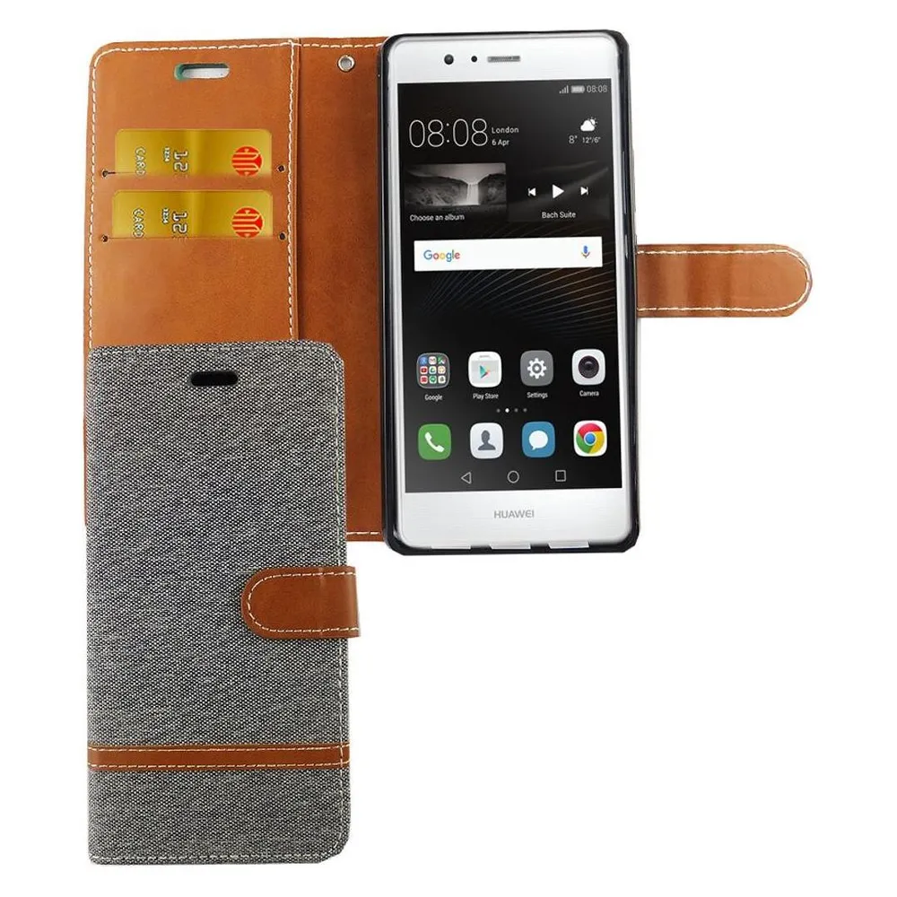 König Design Hülle Handy Schutz für Huawei P9 Lite Case Cover Tasche Wallet Etui Handyhülle (Huawei P9 Lite)