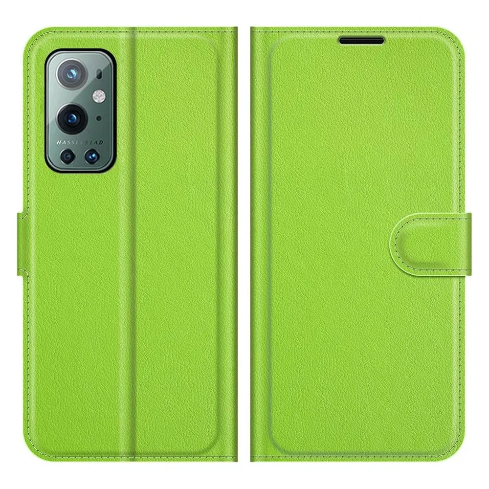 König Design Hülle Handy Schutz für OnePlus 9 Pro Case Flip Cover Tasche Etuis Bumper Grün (OnePlus 9 Pro)