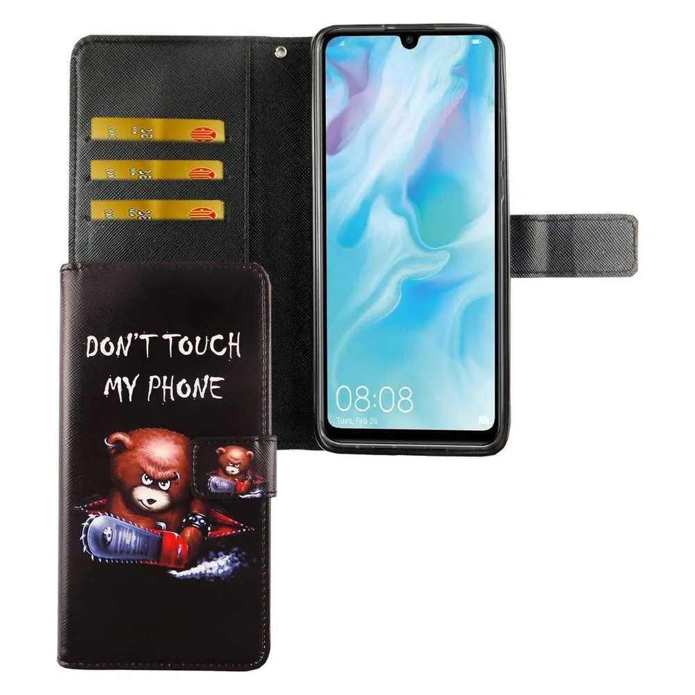 König Design Hülle Handy Schutz für Huawei P30 Lite Case Cover Tasche Wallet Etui Handyhülle (Huawei P30 Lite)