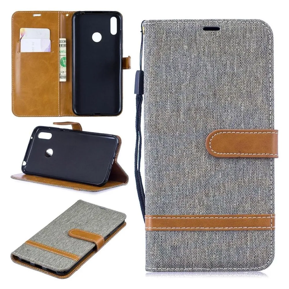 König Design Hülle Handy Schutz für Huawei Y7 (2019) Case Cover Tasche Wallet Etui Handyhülle (Huawei Y7 (2019))
