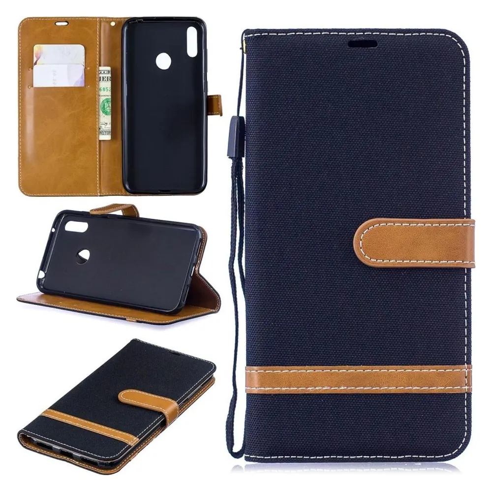 König Design Hülle Handy Schutz für Huawei Y7 (2019) Case Cover Tasche Wallet Etui Handyhülle (Huawei Y7 (2019))