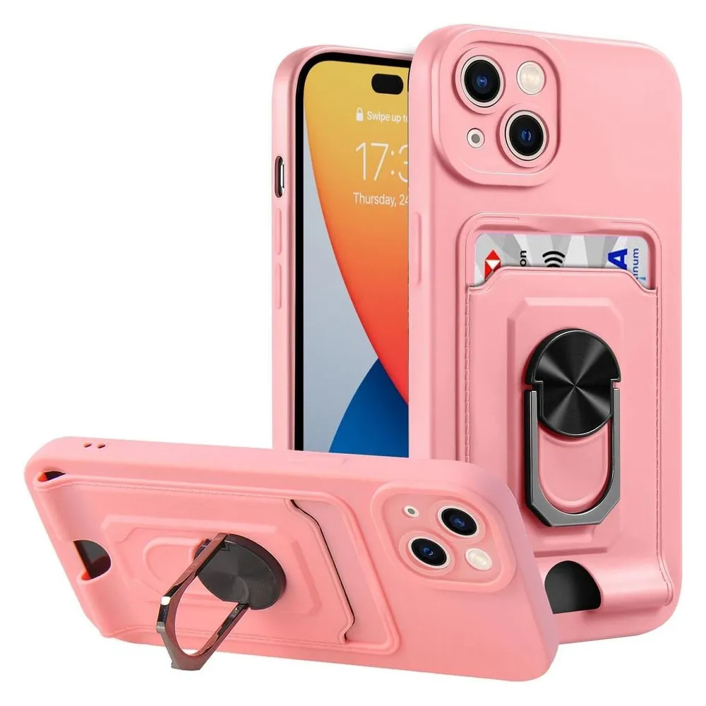 König Design Hülle Handy Schutz für Apple iPhone 14 Serie Case Cover Tasche Etuis Kartenfach (Apple iPhone 14 Pro)