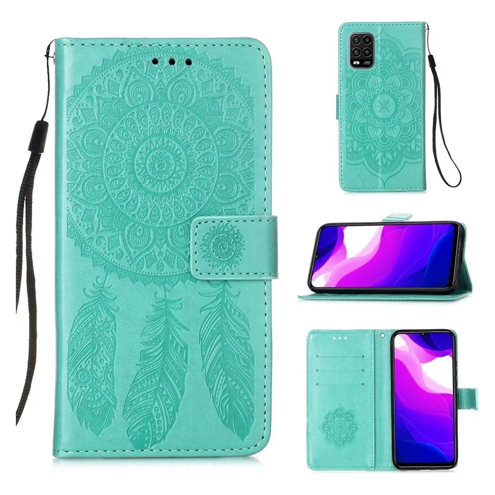 König Design Hülle Handy Schutz für Xiaomi Mi 10 Lite 5G Case Cover Tasche Bumper Türkis Neu