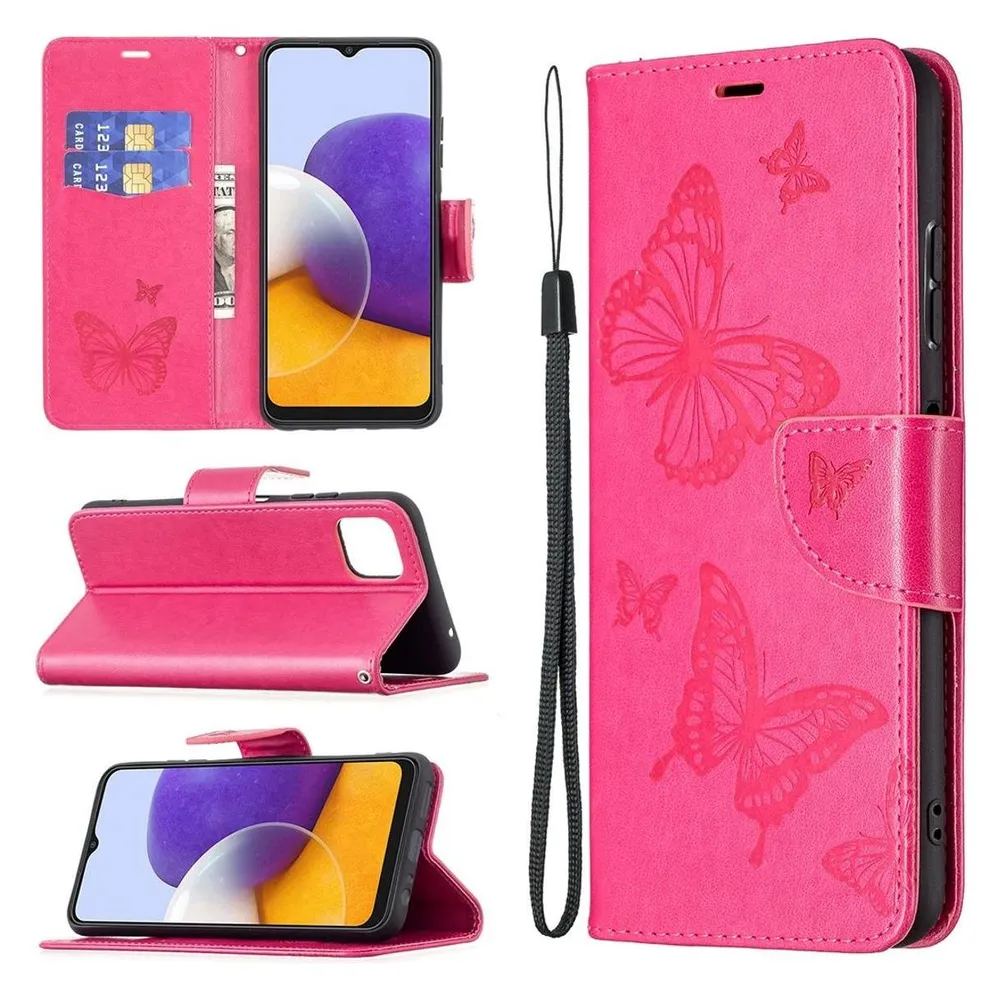 König Design Hülle Handy Schutz für Samsung Galaxy A22 5G Case Cover Tasche Etui Bumper Rosa (Samsung Galaxy A22 5G)