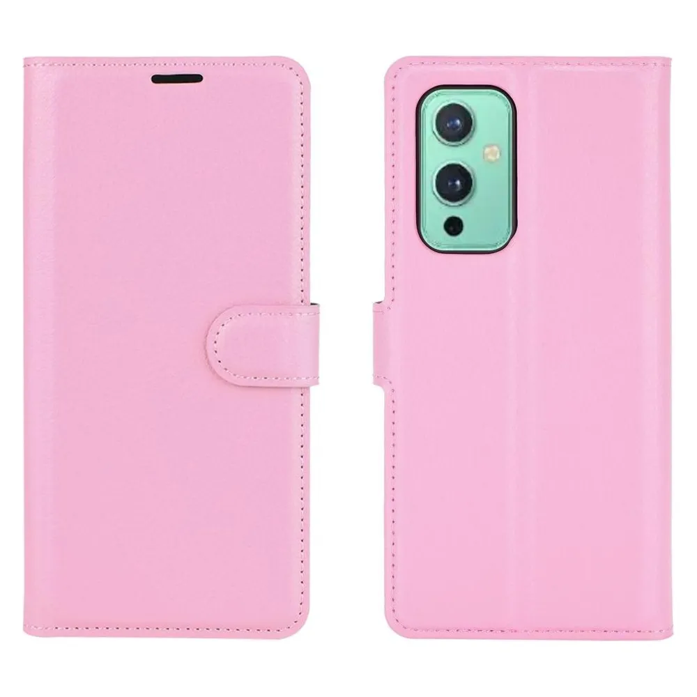 König Design Hülle Handy Schutz für OnePlus 9 Case Flip Cover Tasche Etuis Bumper Rosa Neu (OnePlus 9)
