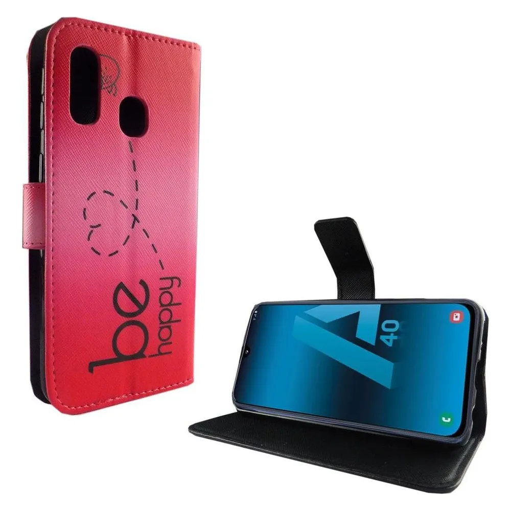 König Design Hülle Handy Schutz für Samsung Galaxy A40 Case Cover Tasche Wallet Etui Bumper (Samsung Galaxy A40)