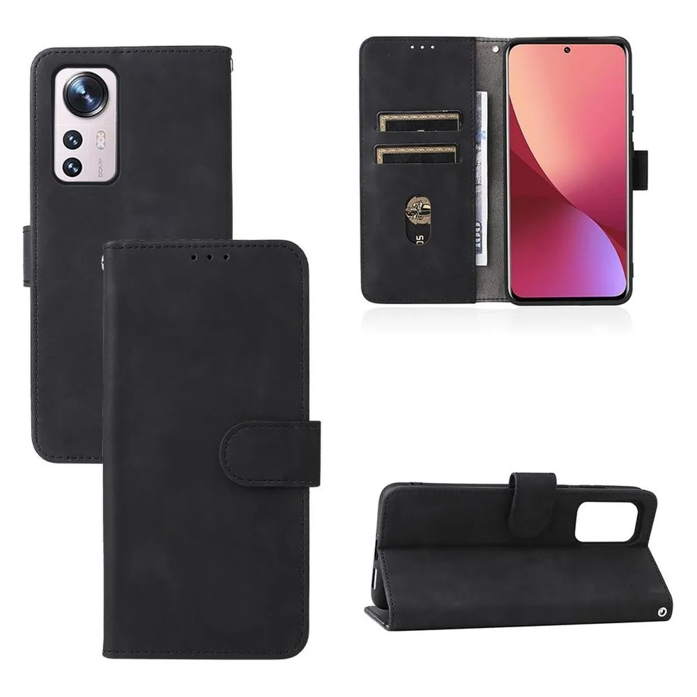 König Design Hülle Handy Schutz für Xiaomi 12 Lite Case Cover Bumper Kartenfach Etuis Schale (Xiaomi 12 Lite)