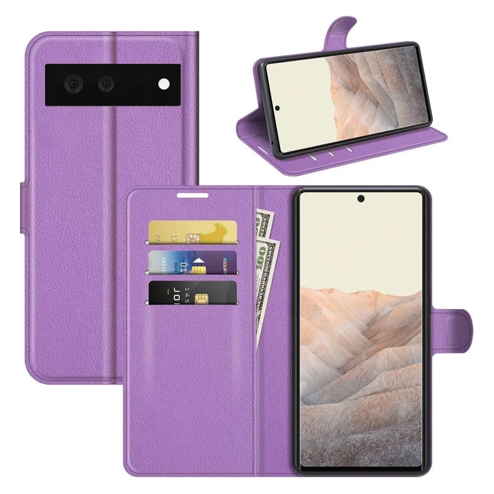 König Design Hülle Handy Schutz für Google Pixel 6 Case Flip Cover Tasche Etuis Bumper Neu (Google Pixel 6)